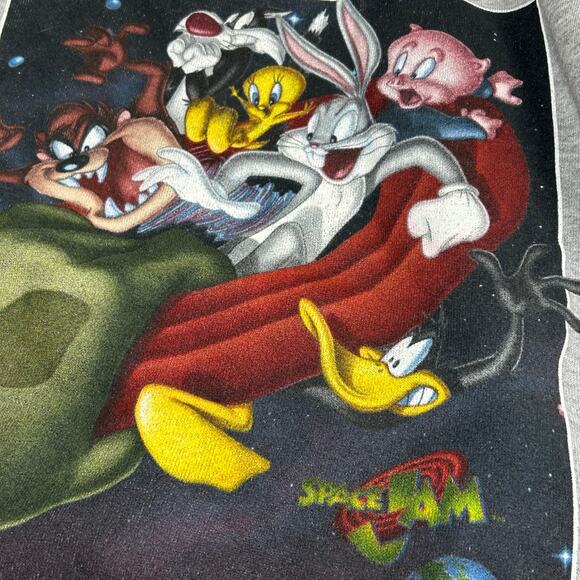 Vintage 1996 Space Jam Crewneck Sweatshirt Warner Bros Movie Promo USA Rare - Picture 4 of 14